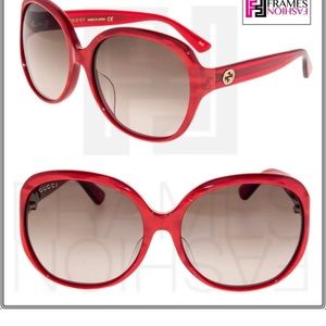 Gucci oversized glasses In Cherry red
